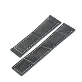 Bracelet crocodile 24/20 mm  pour la boucle déployante BREITLING et TAG Heuer