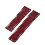 Bracelet crocodile 24/20 mm  pour la boucle déployante BREITLING et TAG Heuer