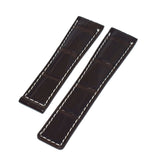Bracelet crocodile 24/22 mm  pour la boucle déployante BREITLING et TAG Heuer